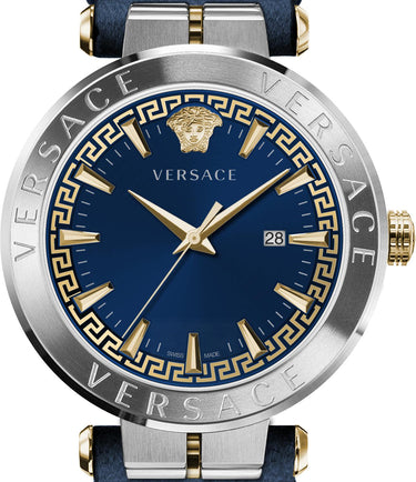 Versace Herren Armbanduhr AION 44 mm Armband Leder VE2G002 21